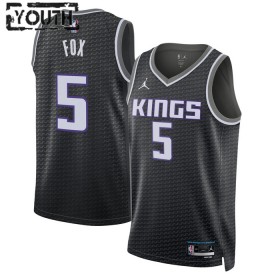 Dres Sacramento Kings Deaaron Fox 5 Jordan 2022-23 Statement Edition Crno Swingman - Dječji